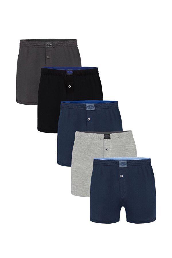 TRANQUILLUS 5 li Paket Şort Boxer - Çok Renkli