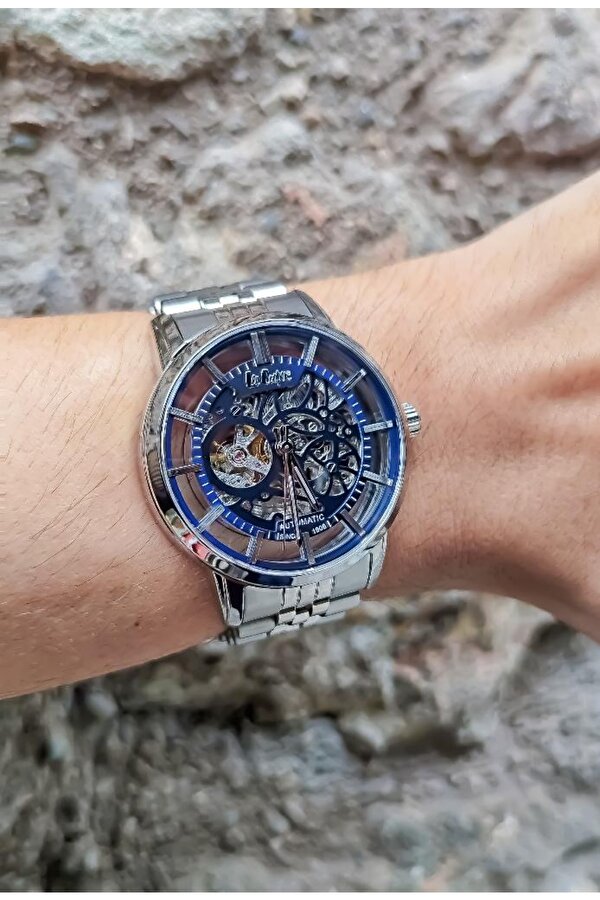 LC08036 Otomatik Mekanizma İskelet Kadran 5 Atm Su Geçirmezlik Metalik Renk Erkek Kol Saati