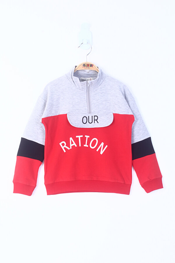Toontoy Erkek Çocuk Ration Baskılı Sweatshirt