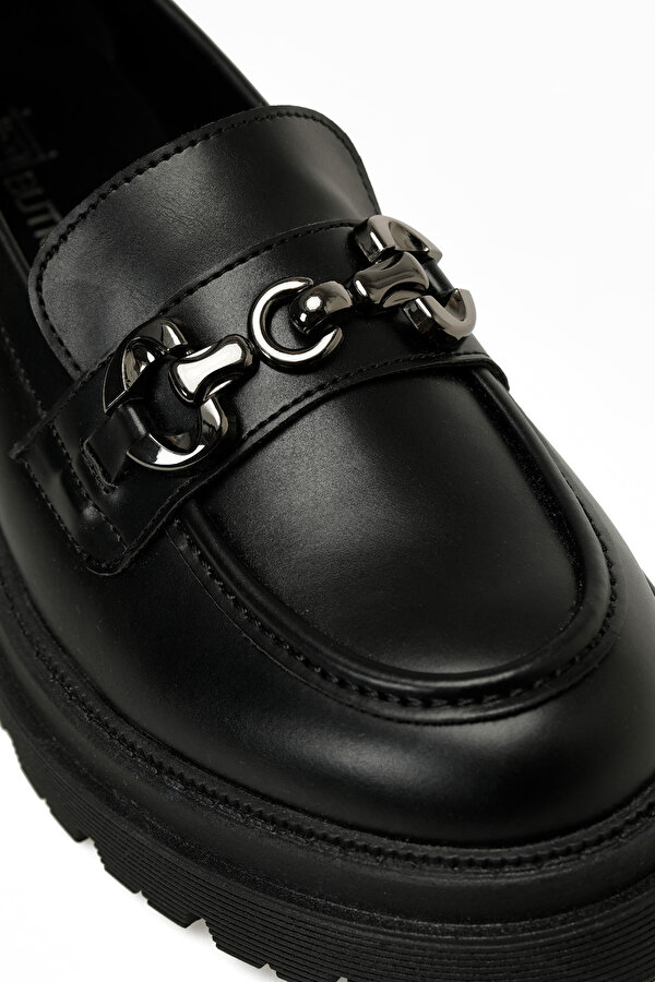 25K-2111 5PR Siyah Kadın Oxford Ayakkabı