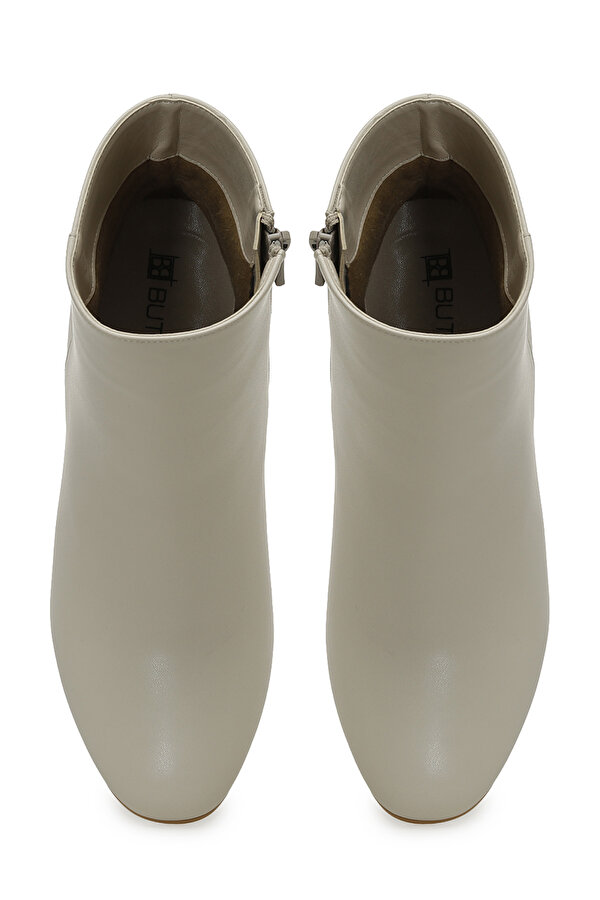 21K-256 5PR Bej Kadın Topuklu Bot