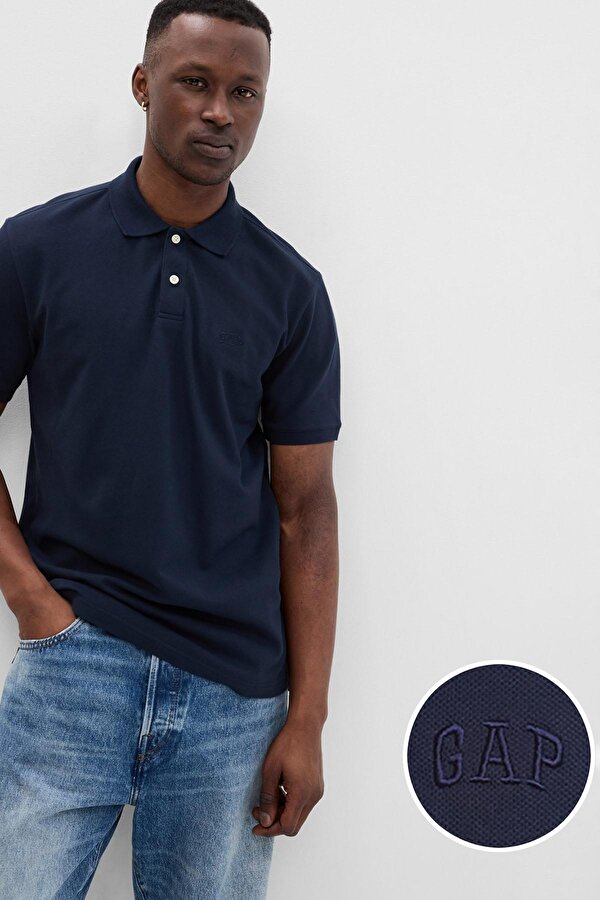 F-LOGO PK POLO Mavi Erkek Kısa Kol T-Shirt
