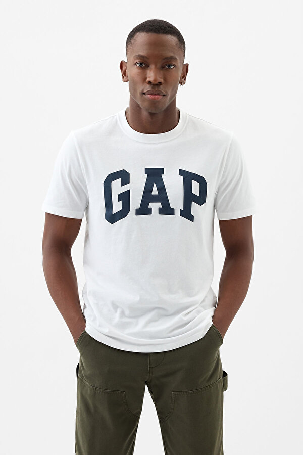 V-EVERYDAY SOFT BASIC LOG Beyaz Erkek Kısa Kol T-Shirt