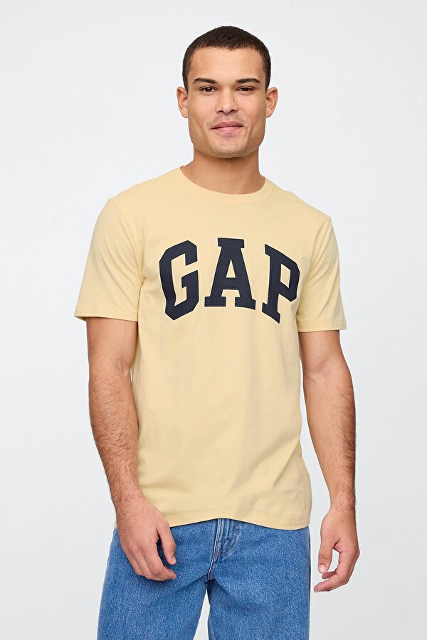 V-EVERYDAY SOFT BASIC LOG Sarı Erkek Kısa Kol T-Shirt