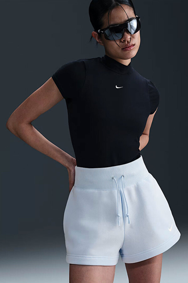 W NSW PHNX FLC HR SHORT Mavi Kadın Şort
