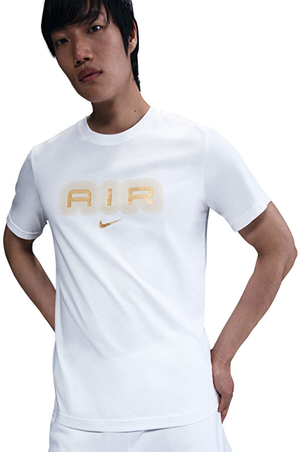 M NSW SW AIR GRAPHIC TEE Beyaz Erkek Kısa Kol T-Shirt
