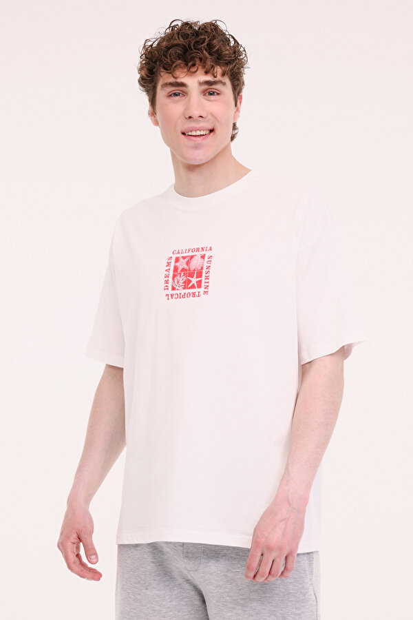 ML JON 11HL113 5FX Beyaz Erkek Kısa Kol T-Shirt