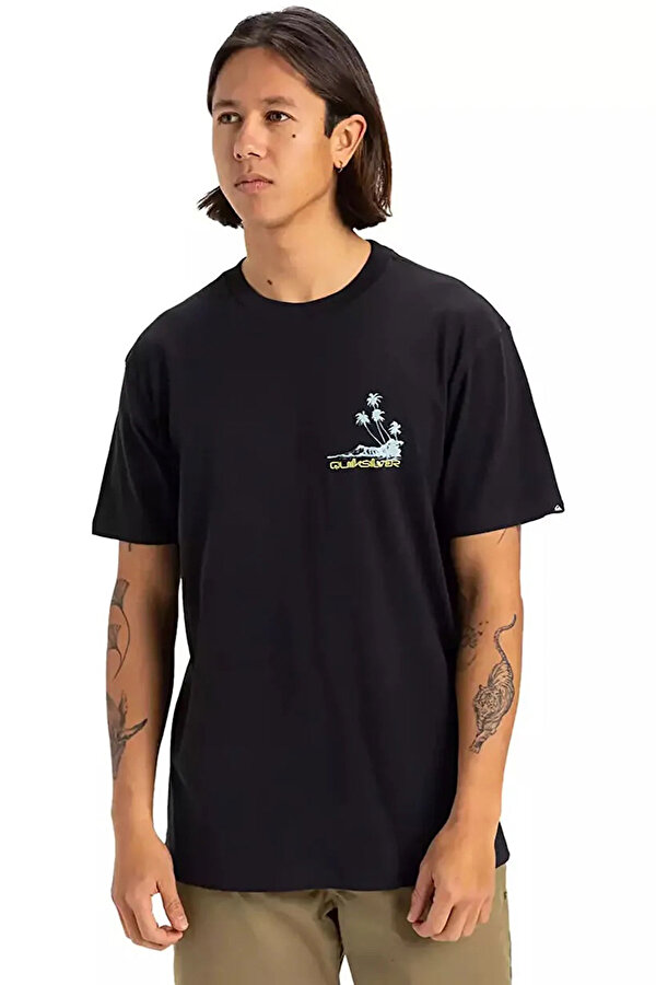PALM LINES SS Siyah Erkek Kısa Kol T-Shirt