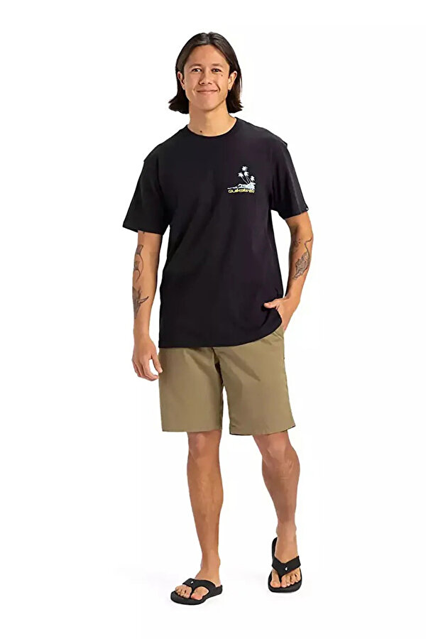 PALM LINES SS Siyah Erkek Kısa Kol T-Shirt
