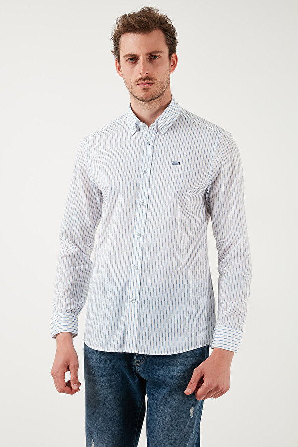 Erkek Gömlek G081SZ0042108466 MAVİ