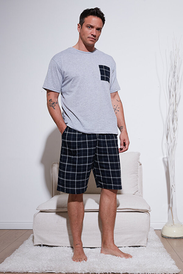 Erkek Pijama Takımı 6572020 GRİ MELANJ