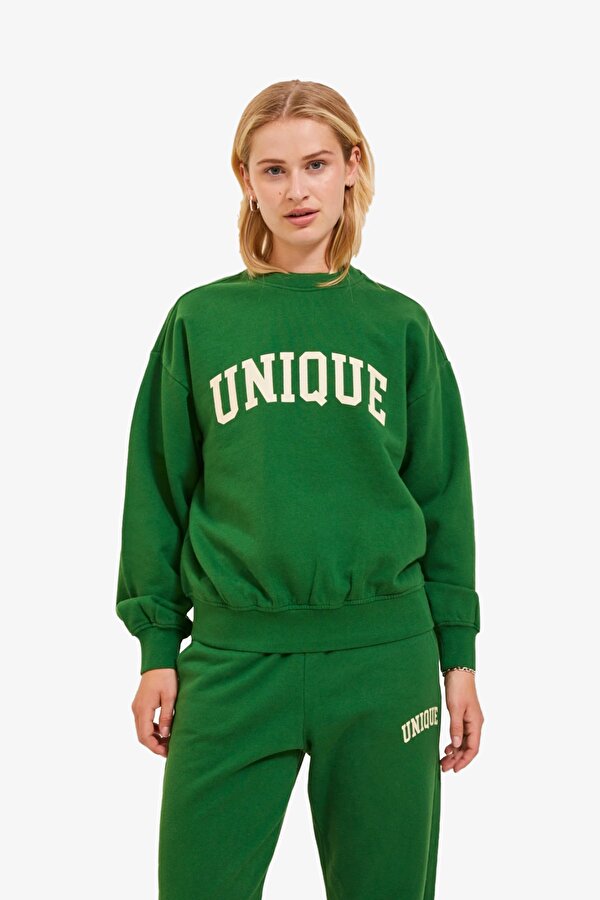 Jxjada Soft Loose Ls Sweat Swt Sn Kadın Yeşil Sweatshirt 12244363-Green