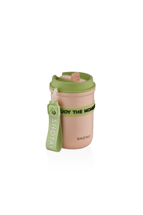 Strow Çelik Termos Mug 410Ml Pembe