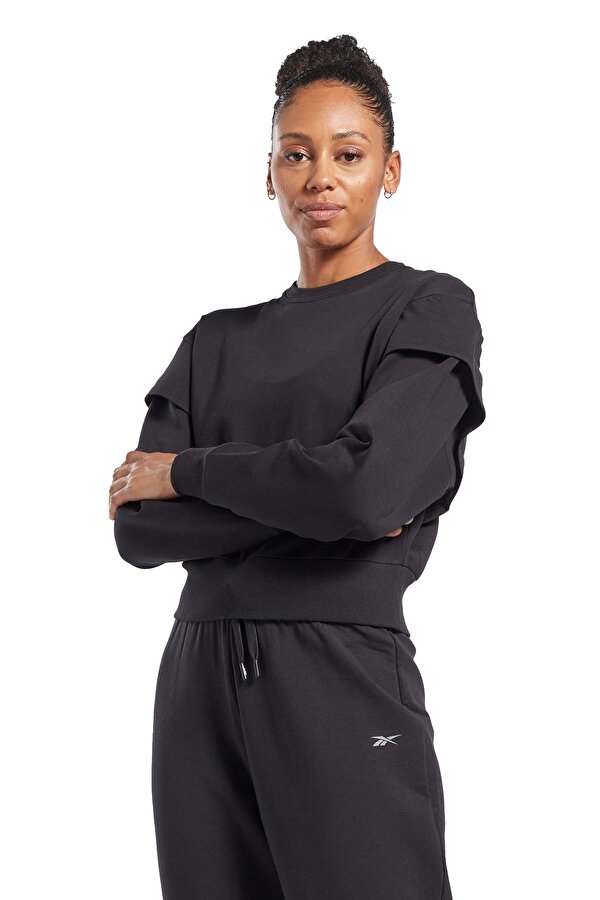 Reebok Ts Dreamblend Co Mi Черный Женщина Джемпер