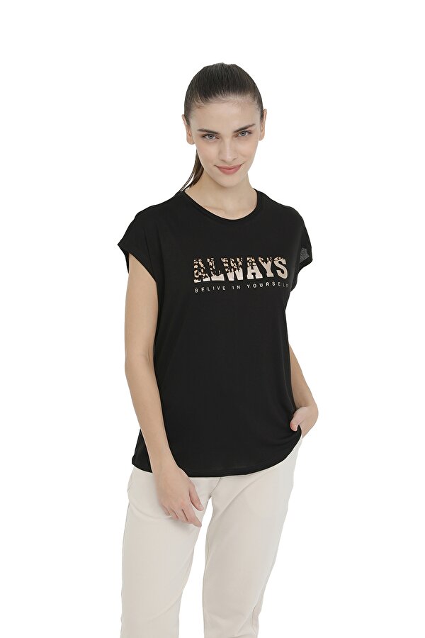 WL DALIA 11P7113 4FX BLACK Woman Sleeve T-Sh