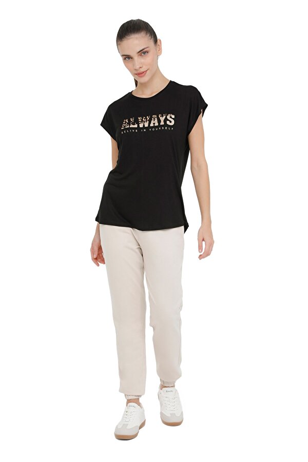 WL DALIA 11P7113 4FX BLACK Woman Sleeve T-Sh