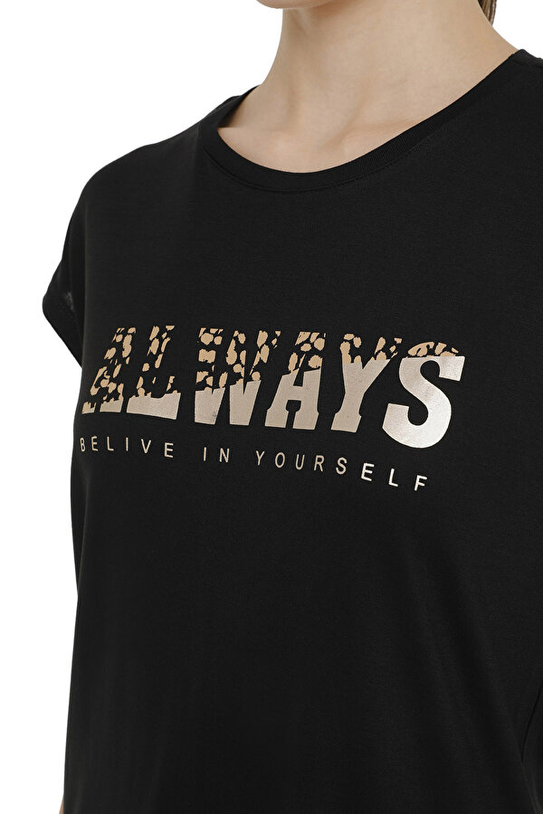 WL DALIA 11P7113 4FX BLACK Woman Sleeve T-Sh