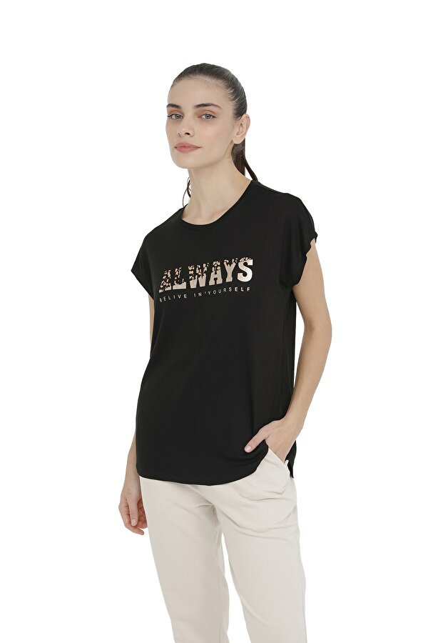 WL DALIA 11P7113 4FX BLACK Woman Sleeve T-Sh