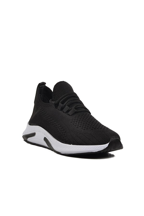 Siyah Beyaz Triko Hafif Unisex Spor Ayakkabı Pına 101 G