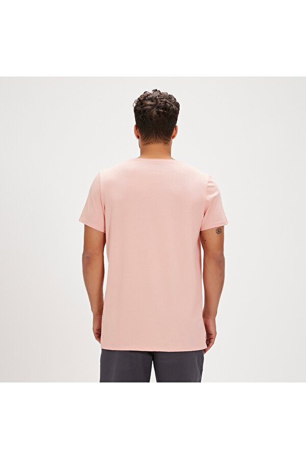 Major Erkek Pembe Yuvarlak Yaka Tişört