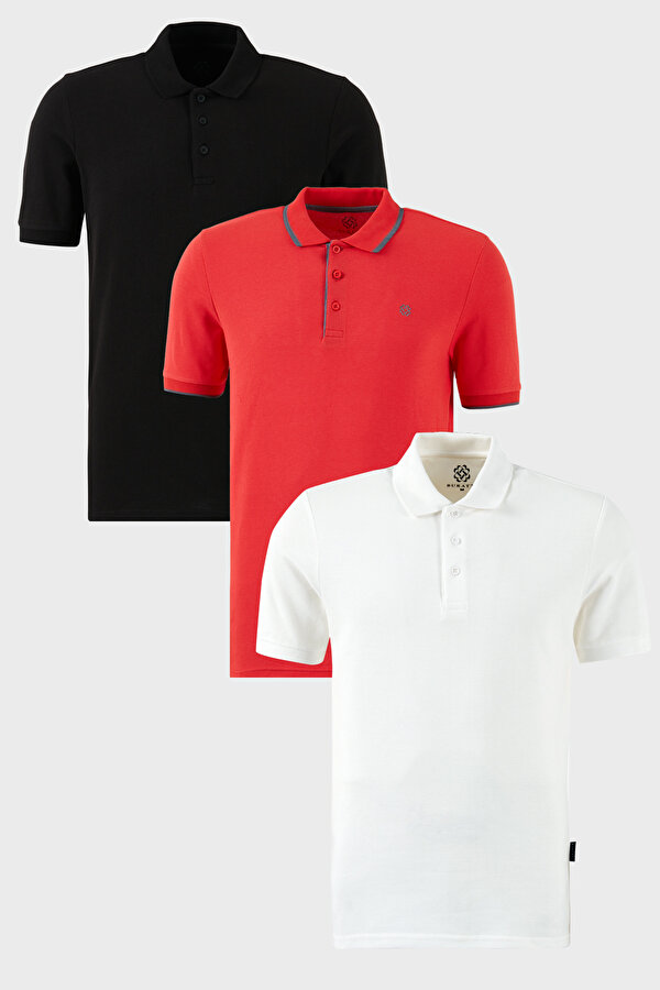 Erkek T Shirt 590211827S3 SİYAH-BEYAZ-KIRMIZI