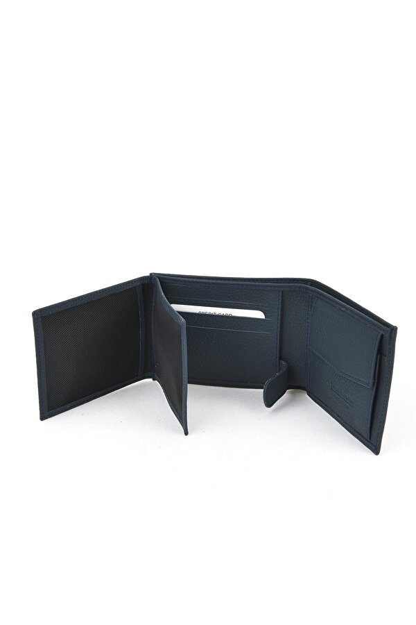 Erkek Hakiki Deri Cüzdan 1519841ZYP01 Lacivert