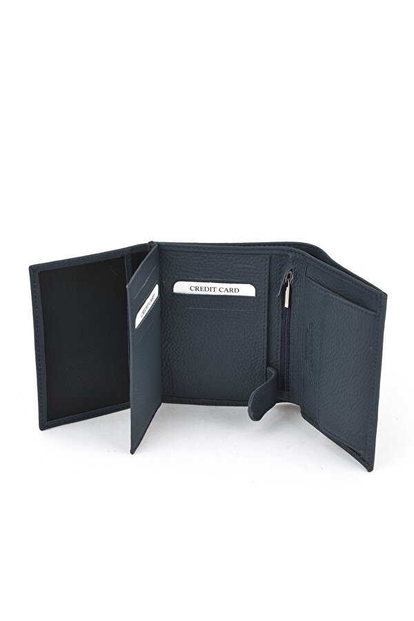 Erkek Hakiki Deri Cüzdan 1519841ZDP01 Lacivert