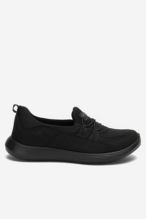 Kadın Spor Sneaker Babet Esnek, Yumuşak, Hafif, Günlük Ayakkabı Siyah