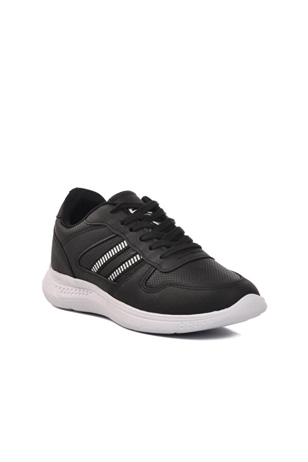 011 Siyah-Beyaz Unisex Bağcıklı Sneaker
