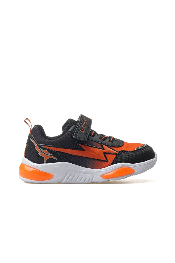 Erkek Çocuk Işıklı Sneaker Ayakkabı 25y Buck3022 F Siyah/turuncu
