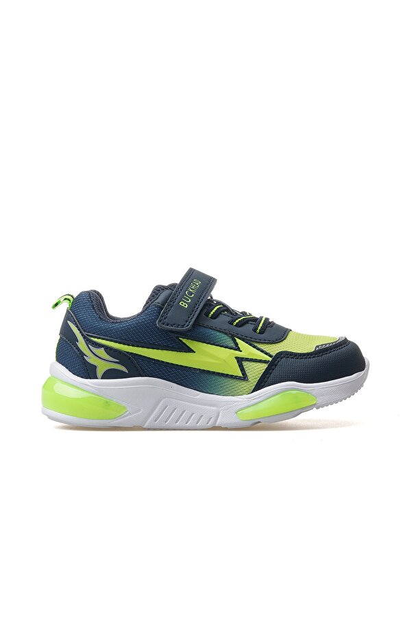 Erkek Çocuk Işıklı Sneaker Ayakkabı 25y Buck3022 F Lacivert Yeşil