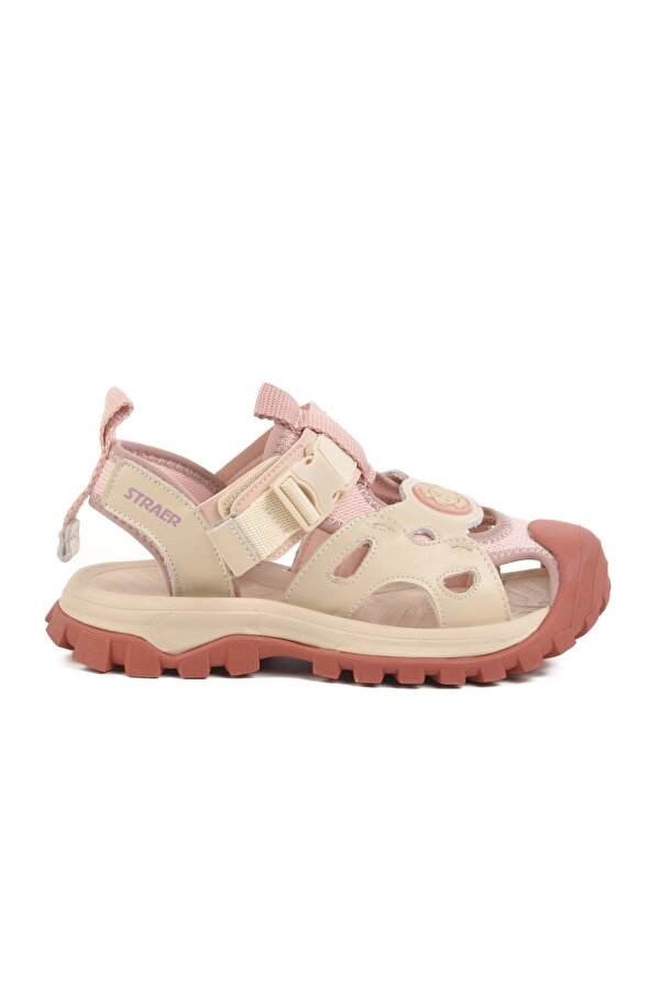Pembe Kız Çocuk Düz Sandalet