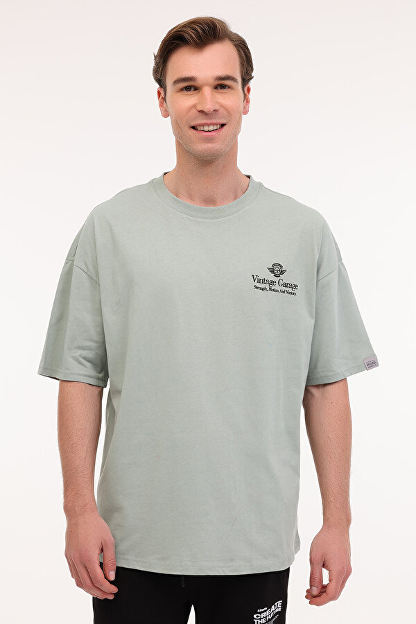 ML ORDMU 11VNTG204 5FX Haki Erkek Kısa Kol T-Shirt