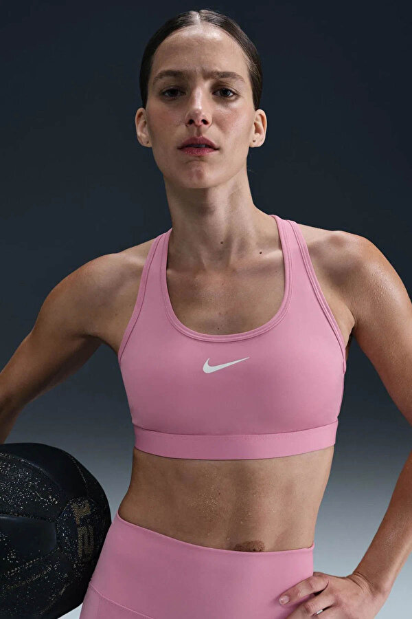 Swoosh Medium Suppor Gül Kurusu Kadın Bra