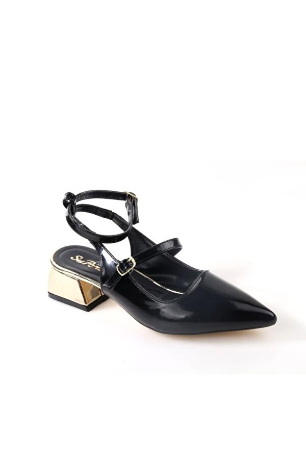 Sprs 02827 4 Cm Topuklu Kadın Arkası Açık Stiletto Ayakkabı