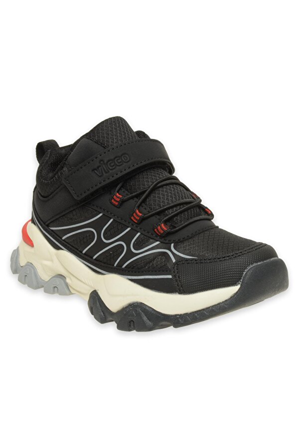 869.F23K369 Filet Phylon Trekking Siyah-Kırmızı Çocuk Bot