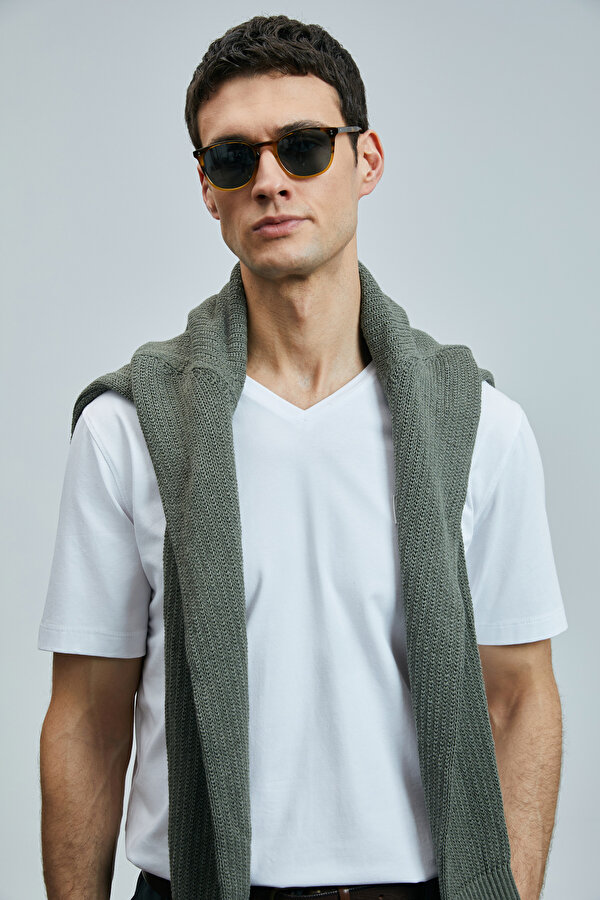 Erkek Tuna Modern Grafik T-Shirt 111020266 Beyaz