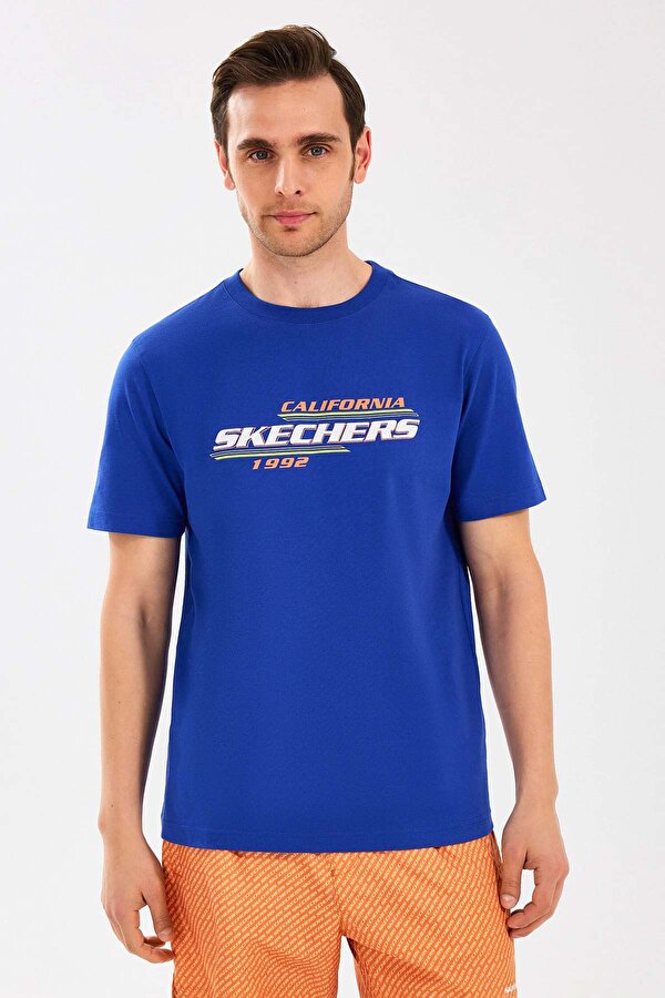 M Lightweight Graphic Tee Mavi Erkek Kısa Kol T-Shirt