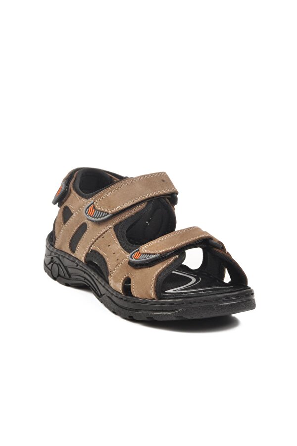 Kum Nubuk Hakiki Deri Erkek Çocuk Sandalet 1305 G