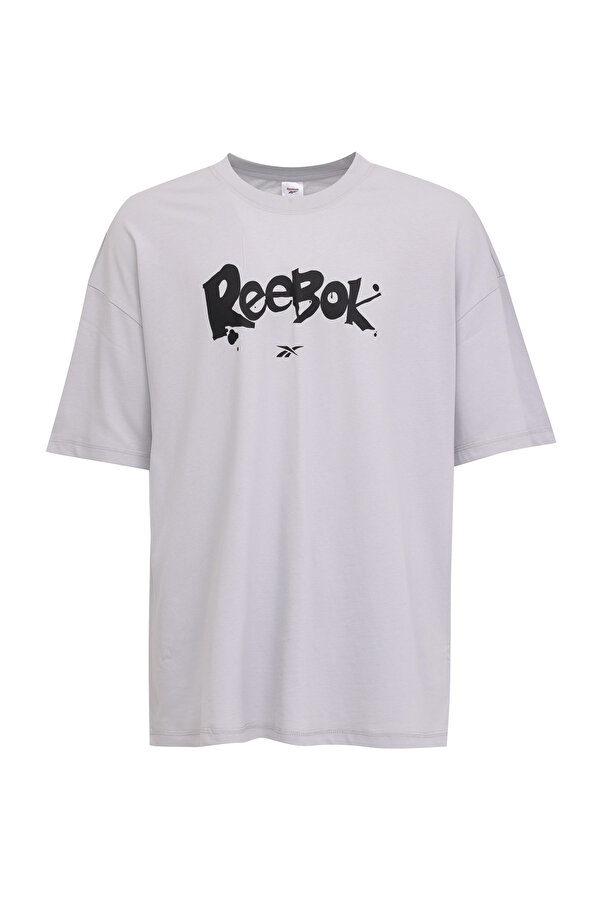 NEW ID OVRS GFX TEE Gri Erkek Kısa Kol T-Shirt