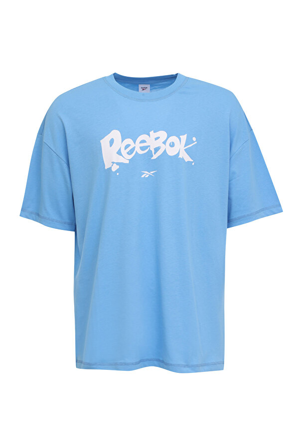 NEW ID OVRS GFX TEE Mavi Erkek Kısa Kol T-Shirt