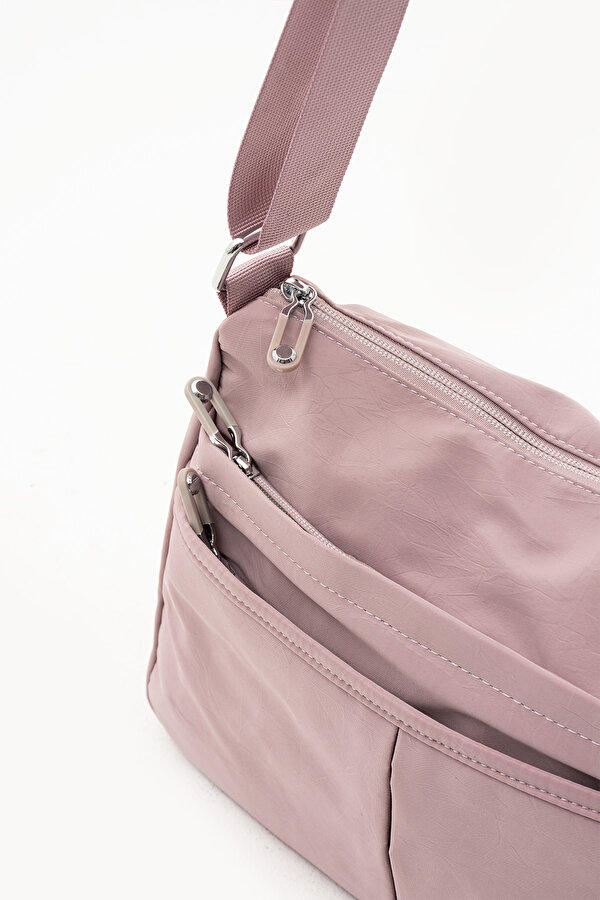 Sn-4009 Kadın Suya Dayanıklı Paraşüt Kumaş  El Omuz Çantası Kol Çantası Çapraz Çantası LİLA