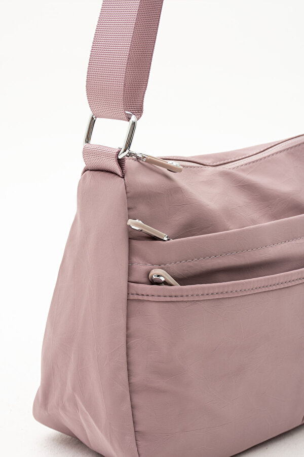 Sn-4009 Kadın Suya Dayanıklı Paraşüt Kumaş  El Omuz Çantası Kol Çantası Çapraz Çantası LİLA