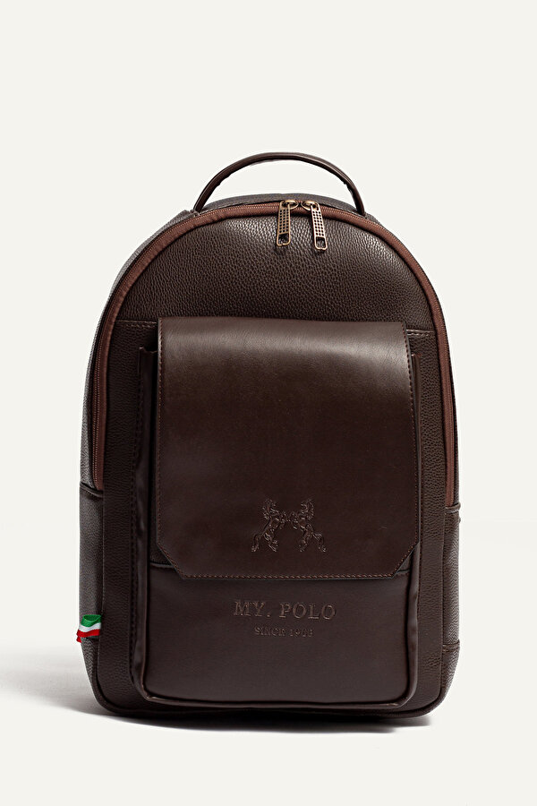 GK71  Laptop Bölmeli Sırt Çantası Okul Çantası KAHVE