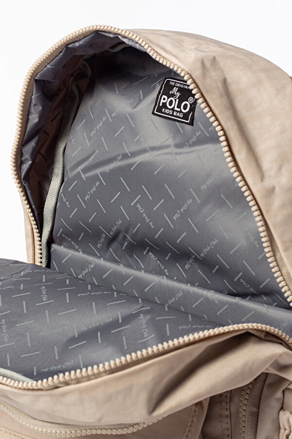 My Polo 8615 Klinkır Okul çantası Sırt Çanta Günlük Gezi Spor Seyahat Tatil Çok Gözlü Laptop Bölmeli KUM