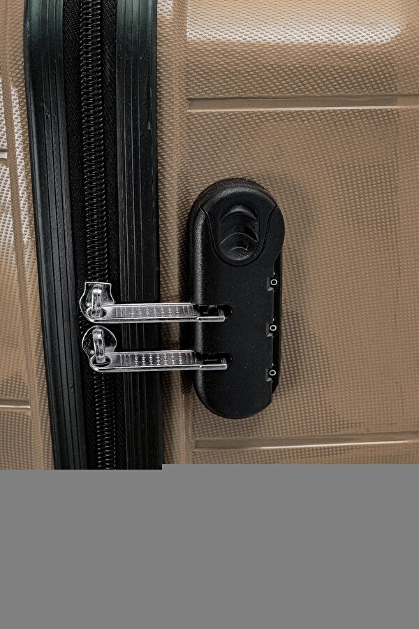 FOCUX 23  Kabin Boy(küçükboy) Kırılmaz Polipropilen Valiz Seyahat Tatil Çeyiz Tekerlekli GOLD