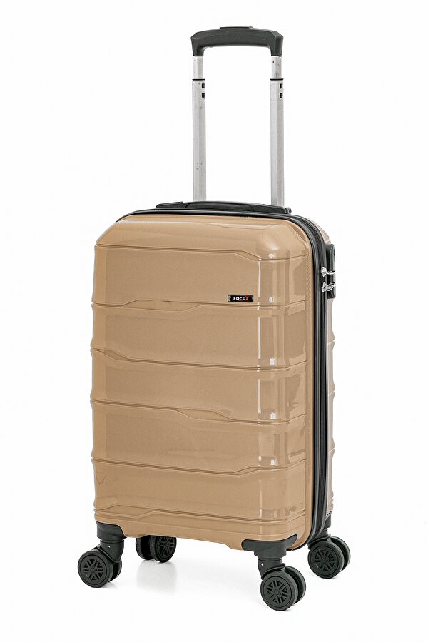 FOCUX 23  3  lü Set Kırılmaz Polipropilen Valiz Seyahat Tatil Çeyiz Tekerlekli GOLD
