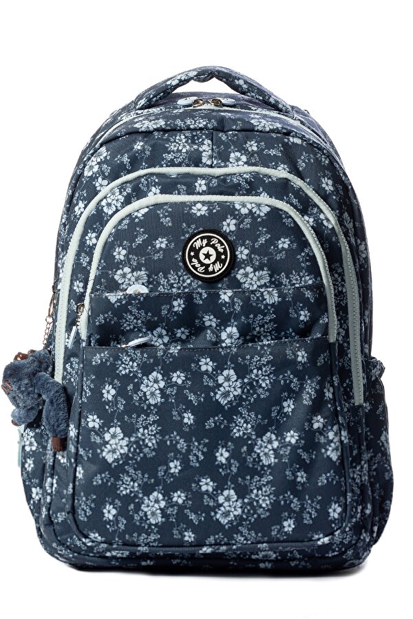 My Polo 8610 Klinkır Okul çantası Sırt Çanta Günlük Gezi Spor Seyahat Tatil Çok Gözlü Laptop Bölmeli BLUE