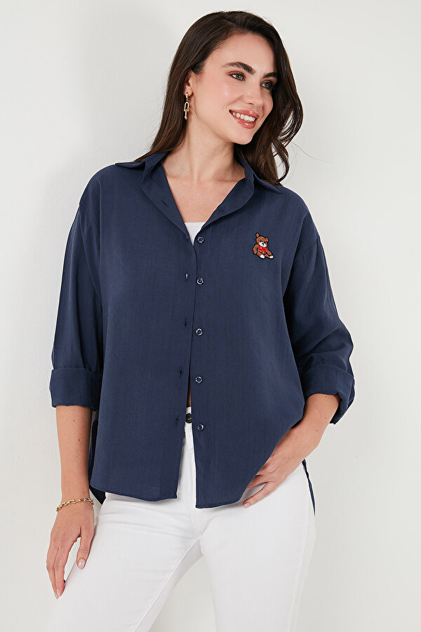 Bayan Gömlek 6773106 LACİVERT