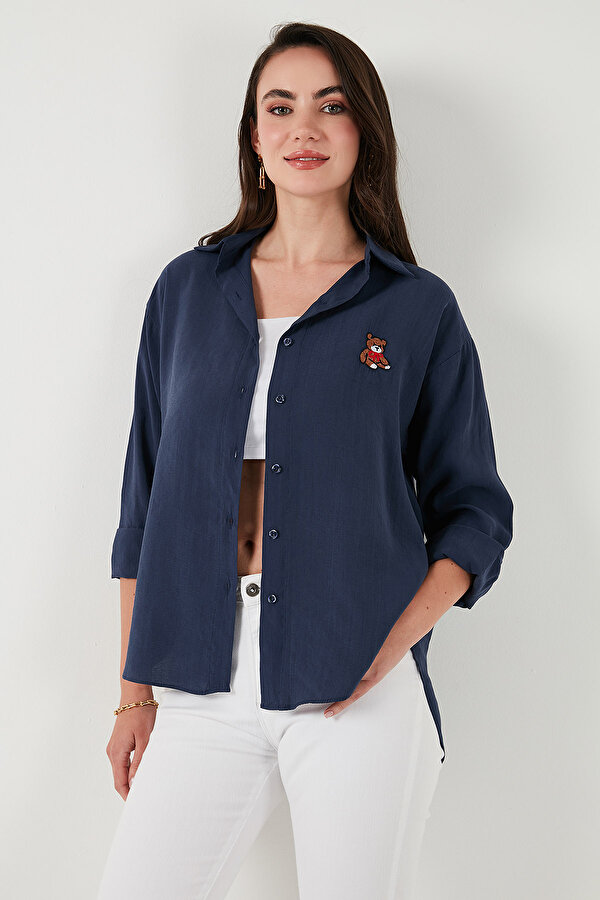 Bayan Gömlek 6773106 LACİVERT